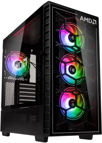 Photo de Boitier Moyen Tour E-ATX Kolink Observatory Y AMD SE RGB avec panneaux vitrés (Noir)