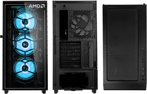 Photo de Boitier Moyen Tour E-ATX Kolink Observatory Y AMD SE RGB avec panneaux vitrés (Noir)