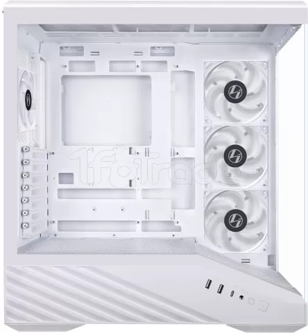 Photo de Boitier Moyen Tour E-ATX Lian Li Vector V100 RGB avec panneaux vitrés (Blanc)