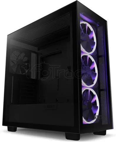 Photo de Boitier Moyen Tour E-ATX NZXT H7 Elite RGB avec panneaux vitrés (Noir)
