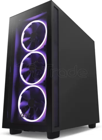 Photo de Boitier Moyen Tour E-ATX NZXT H7 Elite RGB avec panneaux vitrés (Noir)