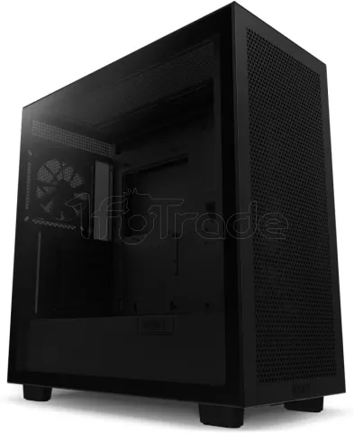 Photo de Boitier Moyen Tour E-ATX NZXT H7 Flow avec panneau vitré (Noir)