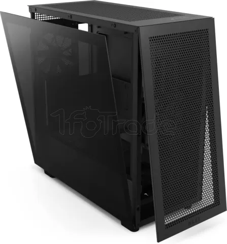 Photo de Boitier Moyen Tour E-ATX NZXT H7 Flow avec panneau vitré (Noir)