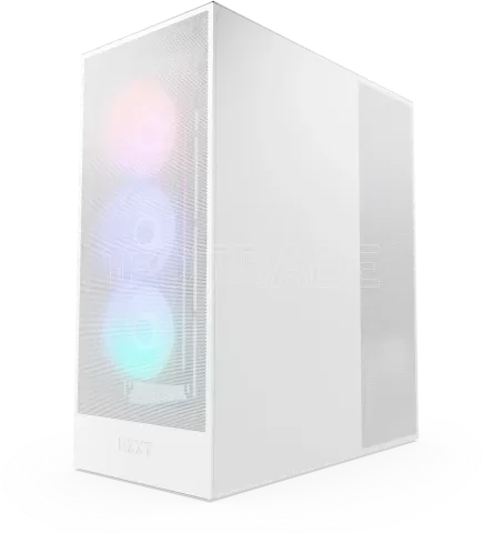 Photo de Boitier Moyen Tour E-ATX NZXT H7 Flow RGB avec panneau vitré (Blanc)