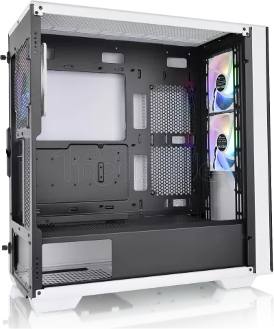 Photo de Boitier Moyen Tour E-ATX Thermaltake Divider 370 RGB avec panneaux vitrés (Blanc/Noir)