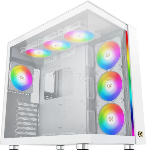 Photo de Boitier Moyen Tour E-ATX Xigmatek Aqua Ultra Air-C RGB avec panneaux vitrés (Blanc)