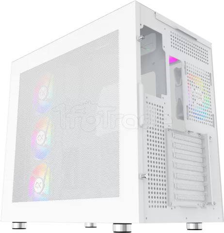 Photo de Boitier Moyen Tour E-ATX Xigmatek Aqua Ultra Air-C RGB avec panneaux vitrés (Blanc)
