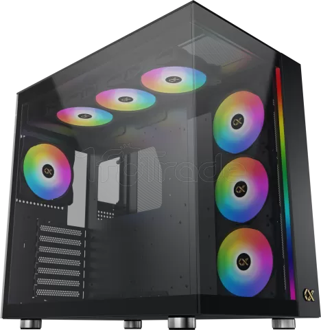 Photo de Boitier Moyen Tour E-ATX Xigmatek Aqua Ultra Air RGB avec panneaux vitrés (Noir)