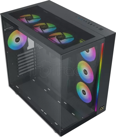 Photo de Boitier Moyen Tour E-ATX Xigmatek Aqua Ultra Air RGB avec panneaux vitrés (Noir)