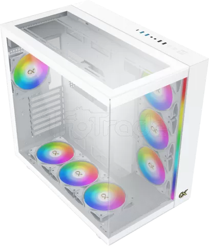 Photo de Boitier Moyen Tour E-ATX Xigmatek Aqua Ultra RGB avec panneaux vitrés (Blanc)
