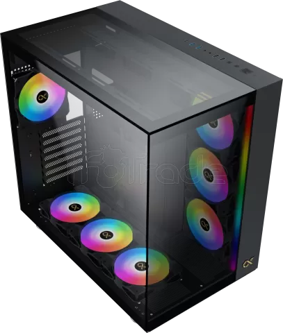 Photo de Boitier Moyen Tour E-ATX Xigmatek Aqua Ultra RGB avec panneaux vitrés (Noir)