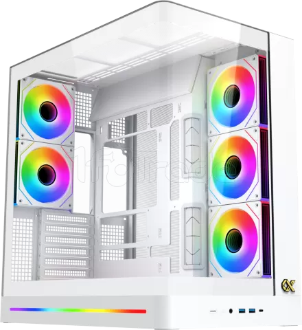 Photo de Boitier Moyen Tour E-ATX Xigmatek Pano II Air RGB avec panneaux vitrés (Blanc)