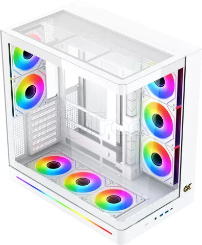 Photo de Boitier Moyen Tour E-ATX Xigmatek Pano II Air RGB avec panneaux vitrés (Blanc)