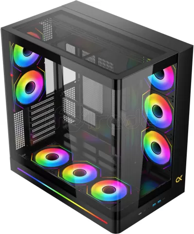 Photo de Boitier Moyen Tour E-ATX Xigmatek Pano II Air RGB avec panneaux vitrés (Noir)