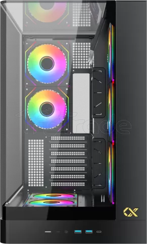 Photo de Boitier Moyen Tour E-ATX Xigmatek Pano II Air RGB avec panneaux vitrés (Noir)