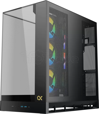 Photo de Boitier Moyen Tour E-ATX Xigmatek Pano II Air RGB avec panneaux vitrés (Noir)