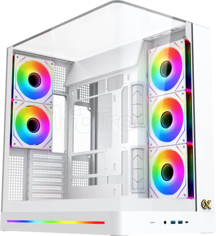 Photo de Boitier Moyen Tour E-ATX Xigmatek Pano II RGB avec panneaux vitrés (Blanc)