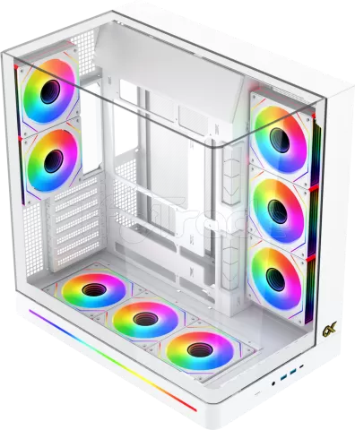 Photo de Boitier Moyen Tour E-ATX Xigmatek Pano II RGB avec panneaux vitrés (Blanc)