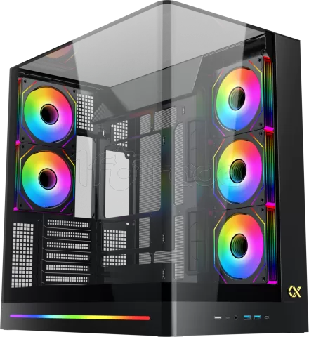 Photo de Boitier Moyen Tour E-ATX Xigmatek Pano II RGB avec panneaux vitrés (Noir)