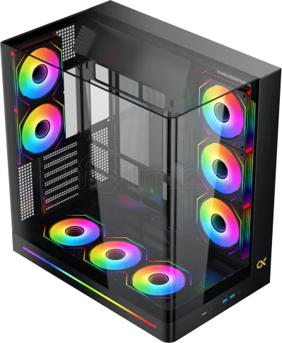 Photo de Boitier Moyen Tour E-ATX Xigmatek Pano II RGB avec panneaux vitrés (Noir)