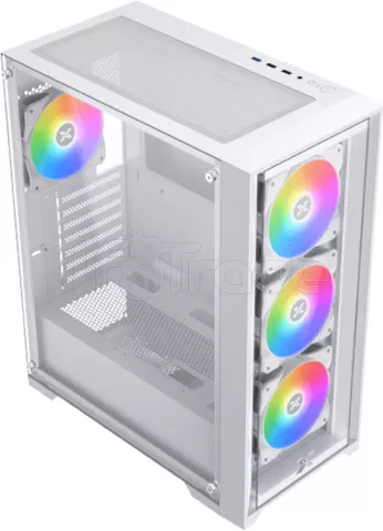 Photo de Boitier Moyen Tour E-ATX Xigmatek Quantum RGB avec panneaux vitrés (Blanc)