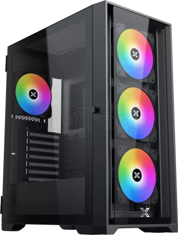 Photo de Boitier Moyen Tour E-ATX Xigmatek Quantum RGB avec panneaux vitrés (Noir)