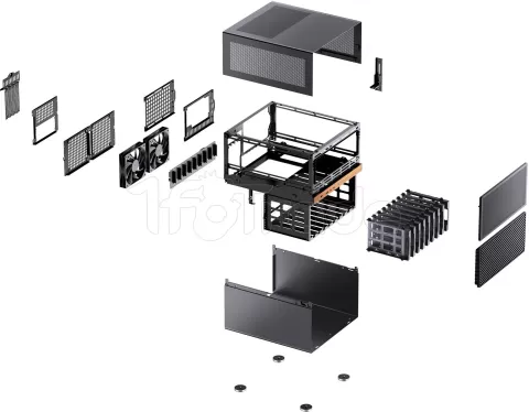 Photo de Boitier NAS Micro-ATX Jonsbo N6 (Noir)