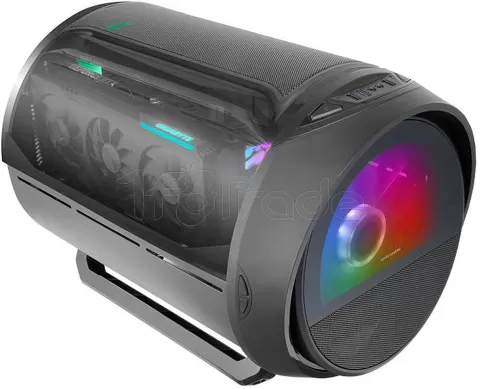 Photo de Boitier Tube Micro ATX Mars Gaming MC-Cylon RGB avec panneau vitré (Noir)