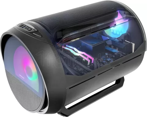 Photo de Boitier Tube Micro ATX Mars Gaming MC-Cylon RGB avec panneau vitré (Noir)