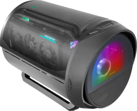 Photo de Boitier Tube Micro ATX Mars Gaming MC-Cylon RGB avec panneau vitré (Noir)