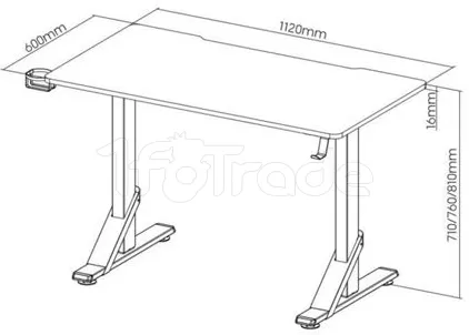 Photo de Bureau Gamer Oplite Balistic MK1 RGB 110 (Noir)