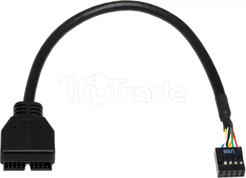 Photo de Cable adaptateur Akyga USB 2.0 (10 broches) vers port interne USB 3.0 (20 broches)