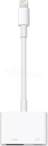 Photo de Câble adaptateur Apple Lightning mâle 1.2 vers HDMI femelle (Type A) et Lightning femelle 10cm (Blanc)