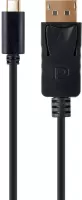 Photo de Cable adaptateur CableXpert USB-C vers DisplayPort 2cm M/M (Noir)