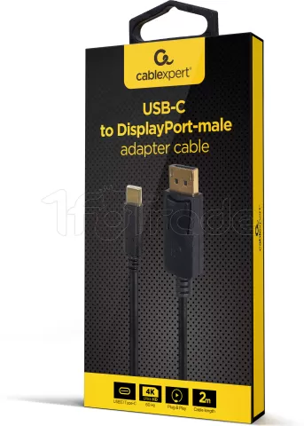 Photo de Cable adaptateur CableXpert USB-C vers DisplayPort 2cm M/M (Noir)