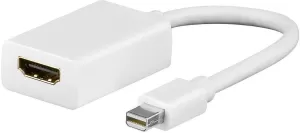 Photo de Câble adaptateur Goobay Mini DisplayPort mâle 1.1 vers HDMI femelle (Type A) 10cm (Blanc)