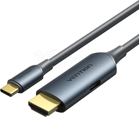 Photo de Cable Adaptateur HDMI 4K mâle Vention vers USB-C 1.5m (Gris)