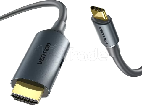 Photo de Cable Adaptateur HDMI 4K mâle Vention vers USB-C 1.5m (Gris)