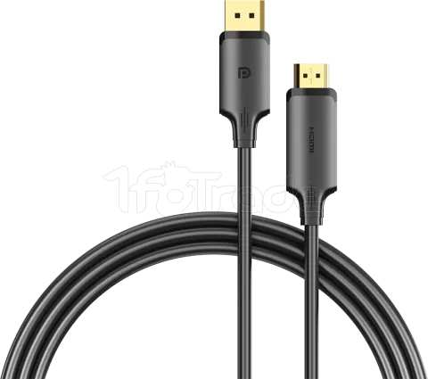 Photo de Cable Adaptateur Vention DisplayPort vers HDMi M/M 1m (Noir)