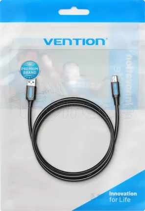 Photo de Cable Adaptateur Vention USB 2.0 mâle vers Mini USB-B mâle 3m (Noir)
