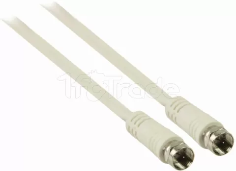 Photo de Câble antenne coaxial coudé Coax Mâle (IEC) Valueline Coax Mâle (IEC) 1m (Blanc)