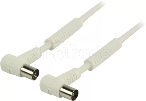 Photo de Cable antenne TV coudé 90° 25m M/F (Blanc)