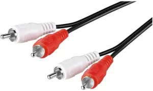 Photo de Cable audio 2xRCA Goobay 15m M/M (Noir)