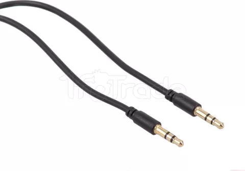 Photo de Cable audio Jack 3"1/2 Maclean M/M 1,5m (Noir)