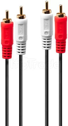 Photo de Cable Audio Lindy 2x RCA vers 2x RCA 10m (Noir)