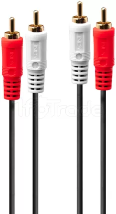 Photo de Cable Audio Lindy 2x RCA vers 2x RCA 2m (Noir)