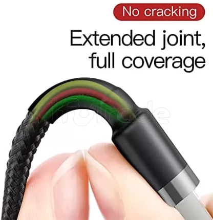 Photo de Cable Baseus Cafule Lightning vers USB Type A - 2m (Noir/Gris)