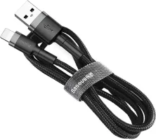 Photo de Cable Baseus Cafule Lightning vers USB Type A - 3m (Noir/Gris)