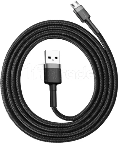 Photo de Cable Baseus Cafule USB 2.0 type A - Micro B M/M 1m (Noir)