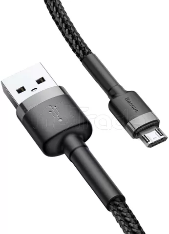 Photo de Cable Baseus Cafule USB 2.0 type A - Micro B M/M 2m (Noir)